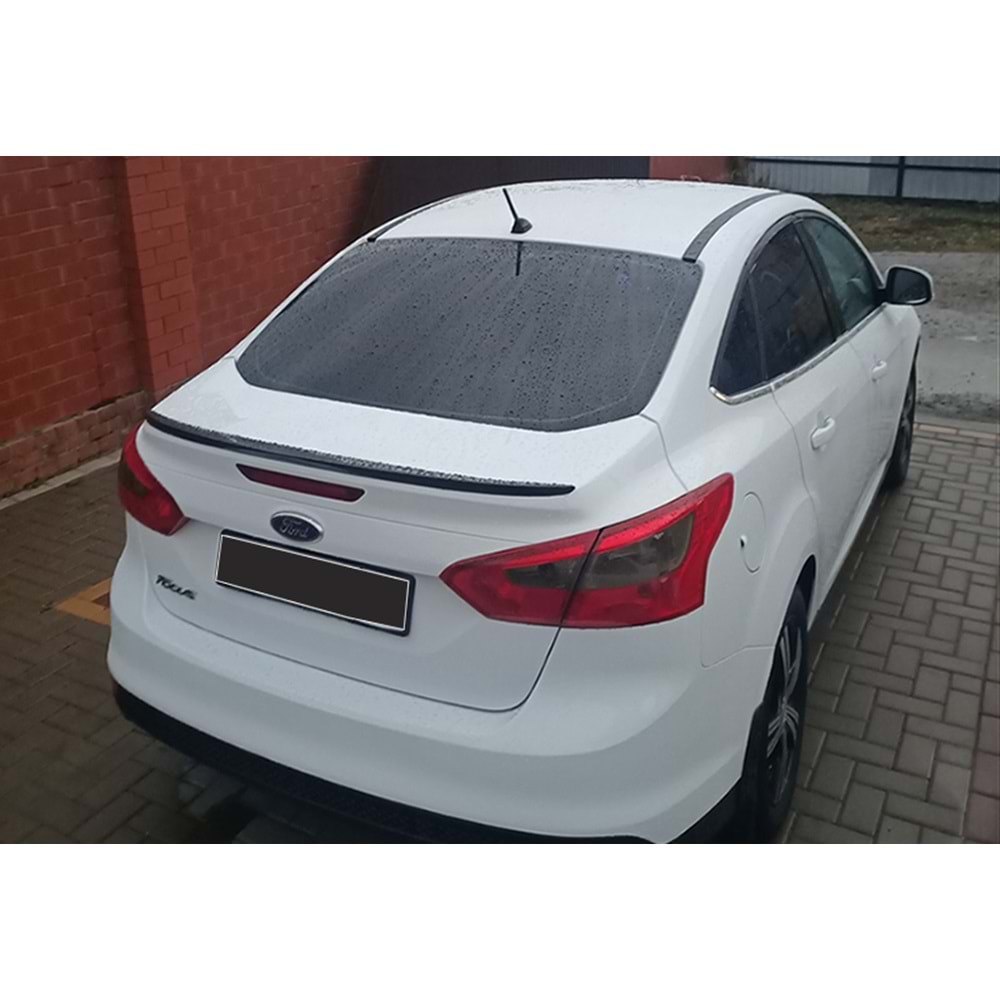 Ford Focus SD Mk4 2018+ - Spoiler Oem Hybrid Anatomik V2 Stil, Bagaj Üzeri, Piano Black Boyalı Ürün Yüzeyi, ABS