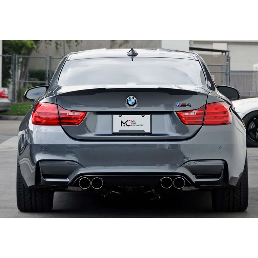 BMW F32 2014+ - Spoiler M4 V1 Stil Bagaj Üzeri, Piano Black ABS