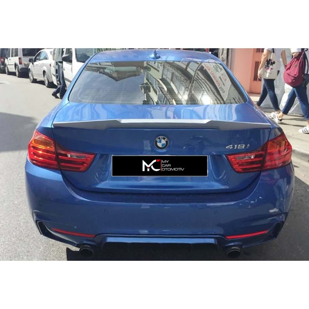 BMW F32 2014+ - Spoiler M4 V1 Stil Bagaj Üzeri, İşlem Yapılmamış Ham Ürün Yüzeyi ABS