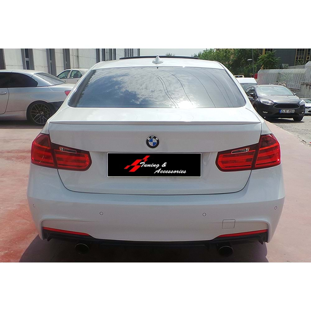 BMW F30 2012+ - Spoiler M3 V1 Stil, Bagaj Üzeri, İşlem Yapılmamış Ham Ürün Yüzeyi, ABS