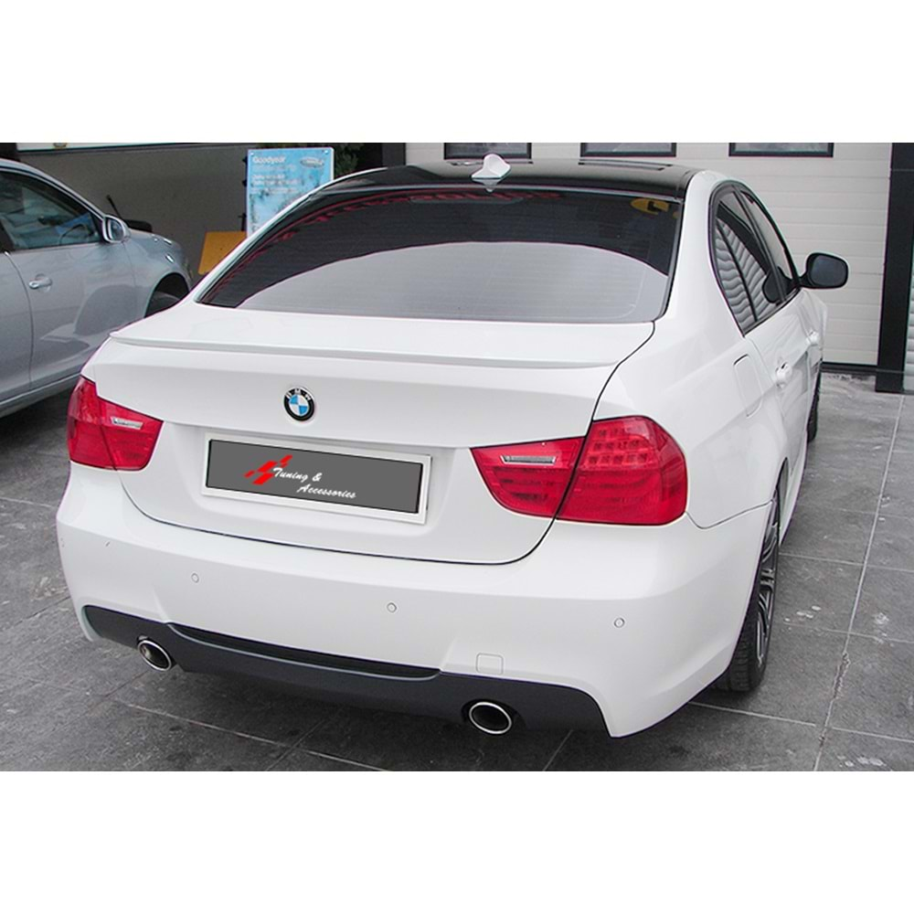 BMW E90 2004+ - Spoiler M3 V1 Stil, Bagaj Üzeri , İşlem Yapılmamış Ham Ürün Yüzeyi, ABS