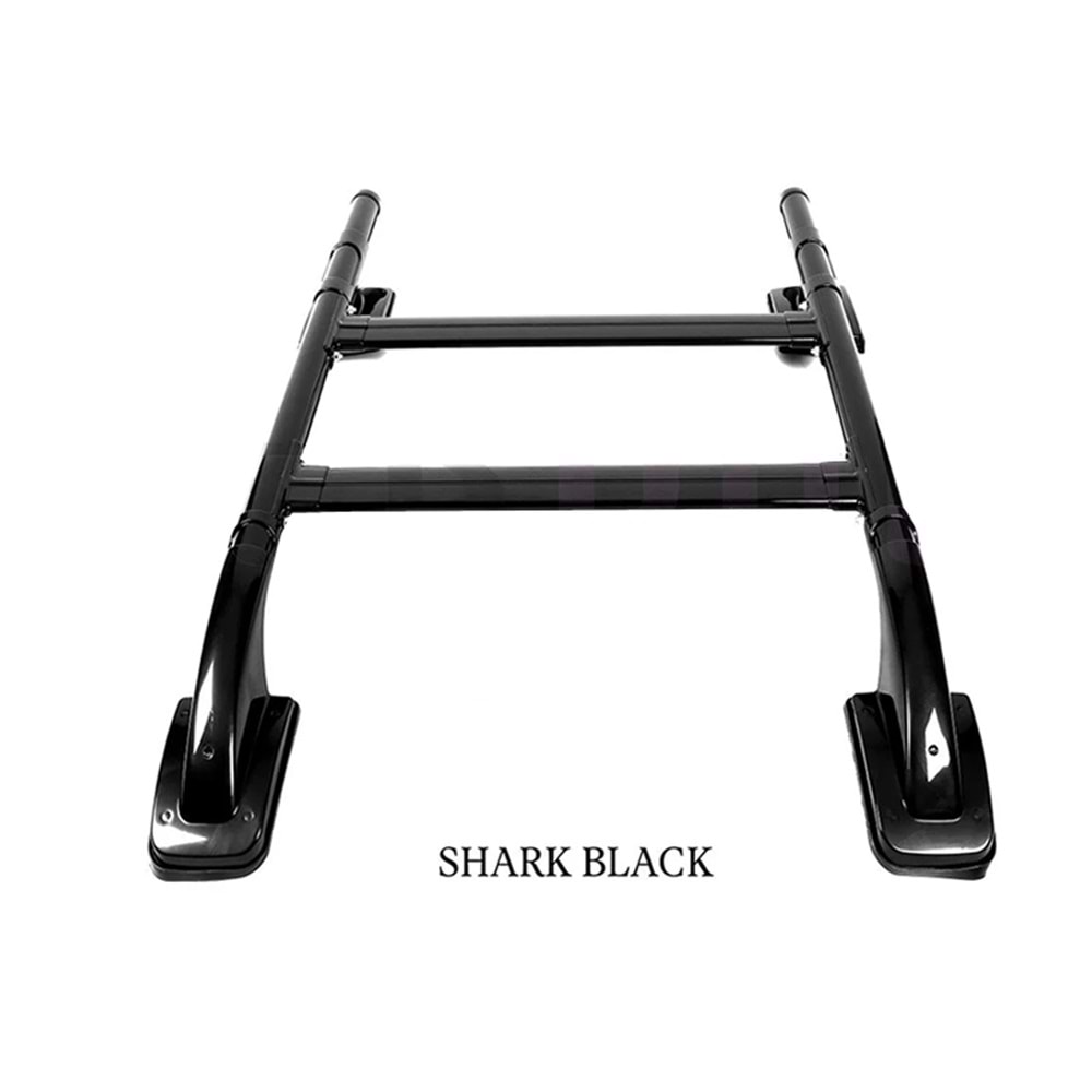 Nissan Navara 3 2014+ - Tavan Çıtası/Üst Shark V1 Stil, Mat Siyah Ürün Yüzeyi, Alm., Set