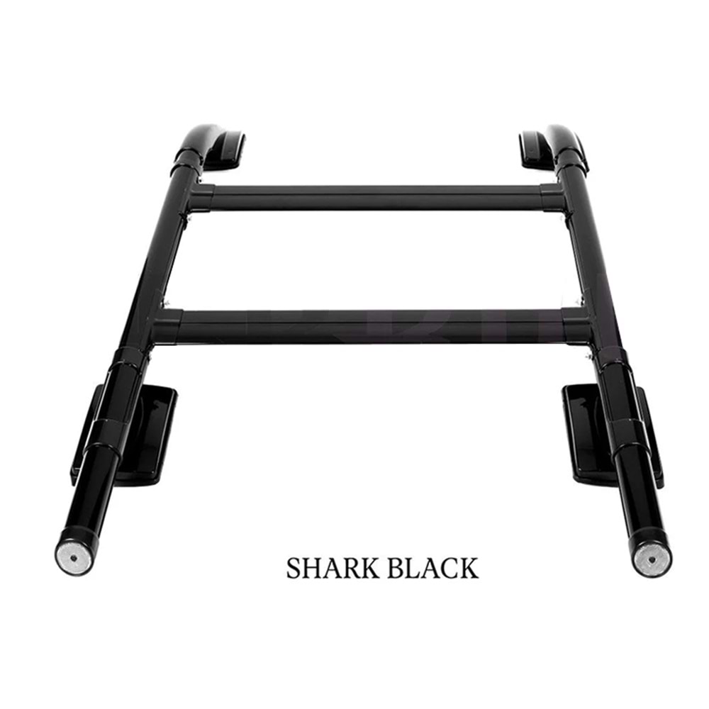 Nissan Navara 3 2014+ - Tavan Çıtası/Üst Shark V1 Stil, Mat Siyah Ürün Yüzeyi, Alm., Set