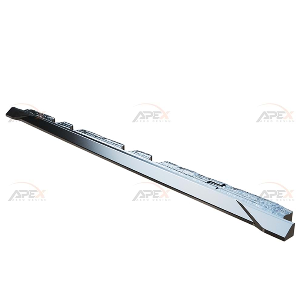 Seat Cupra Leon Mk1 2020+ - Marşpiyel Çıta/Yan Alt, A Pex Cupra/FR V2 Stil, 194 cm, Piano Black Parlak Ürün Yüzeyi, Vakum, Set