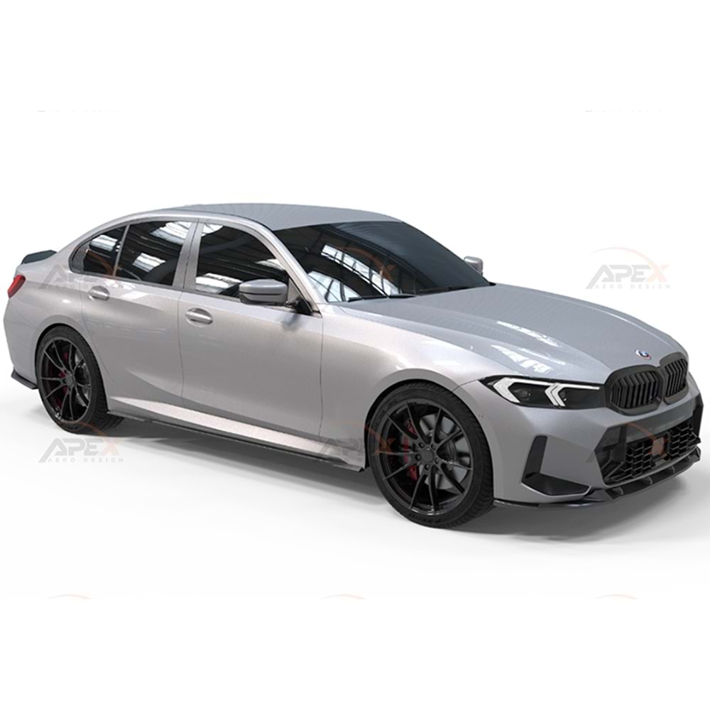 BMW G20 2020+ - Marşpiyel/Alt Çıta, A Pex M Pack V1 Stil, Piano Black Parlak Ürün Yüzeyi, Vakum, Set