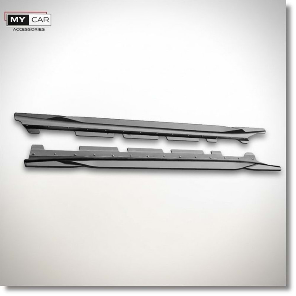 BMW F48 2016+ - Marşpiyel Çıta/Yan Alt, A Plus M Pack V1 Stil, Piano Black Parlak Ürün Yüzeyi, Vakum, Set