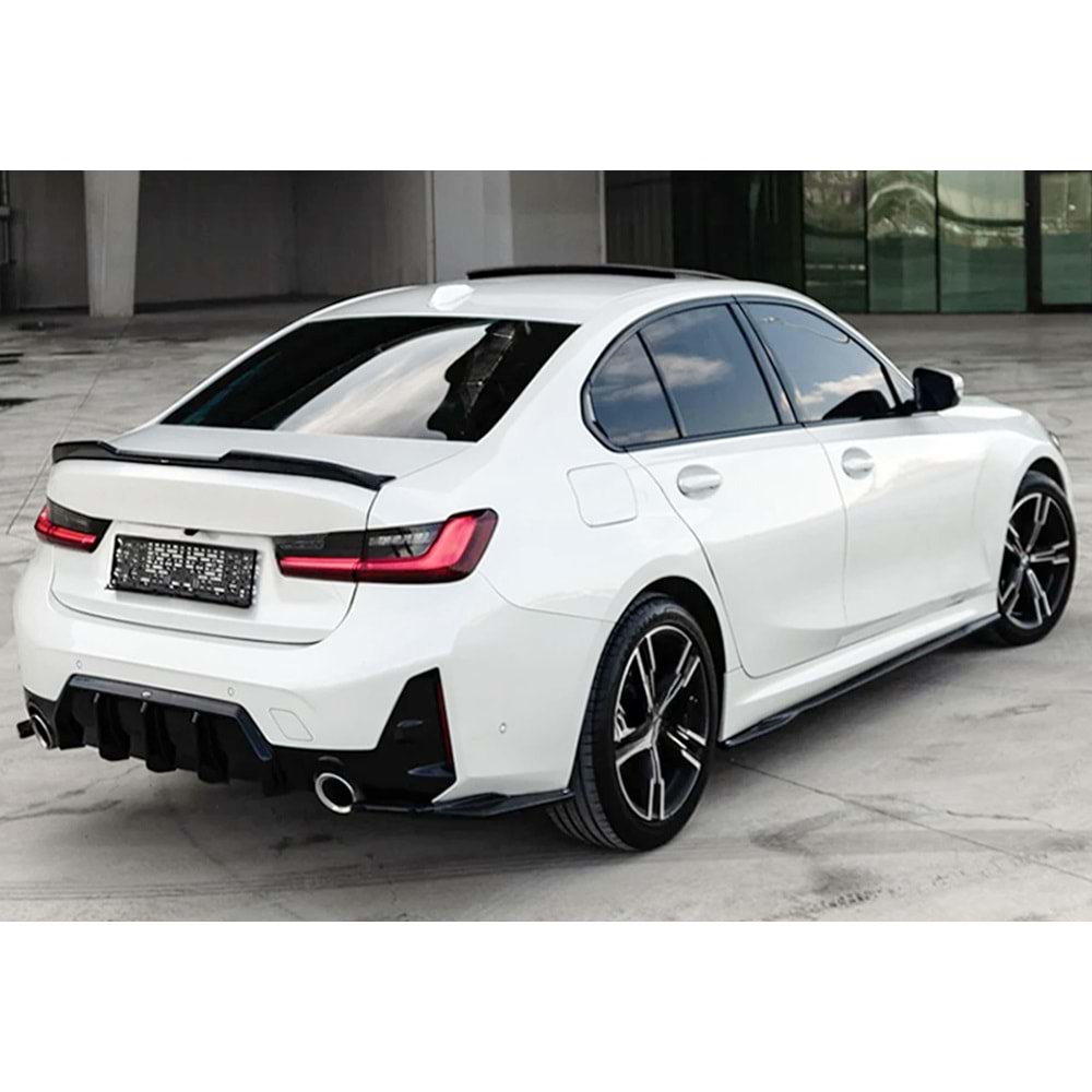 BMW G20 2020+ - Marşpiyel/Alt Çıta, A Plus M Pack V1 Stil, Piano Black Parlak Ürün Yüzeyi, Vakum, Set