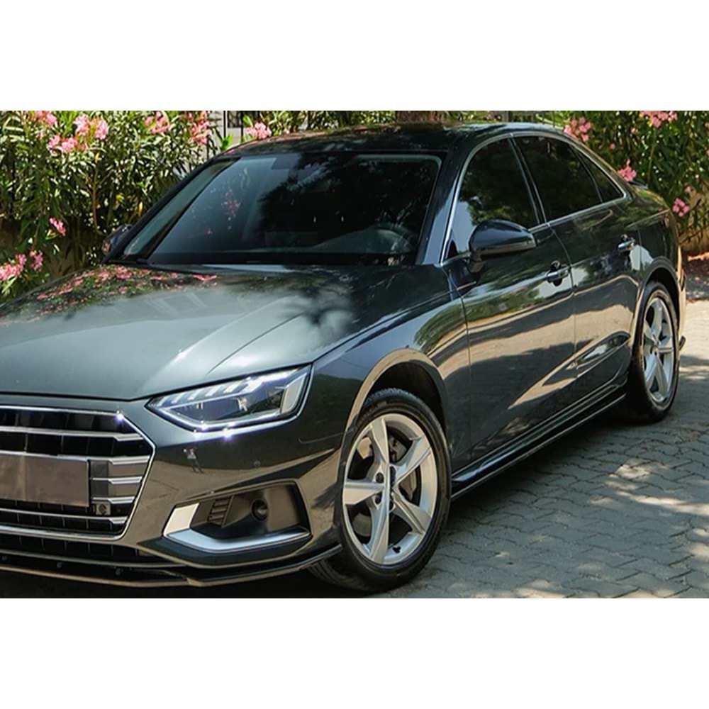 Audi A4 B9 2016+ - Marşpiyel Çıta/Yan Alt, A Plus Std. Line V1 Stil, Piano Black Parlak Ürün Yüzeyi, Vakum, Set