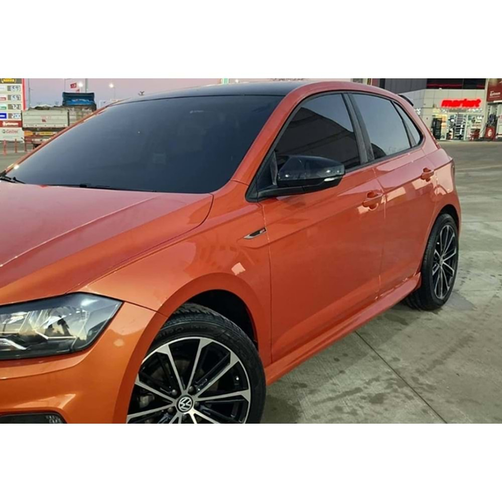 VW Polo Mk6 2018+ - Marşpiyel Aero Stil, İşlemsiz Ham Yüzey Vakum Set