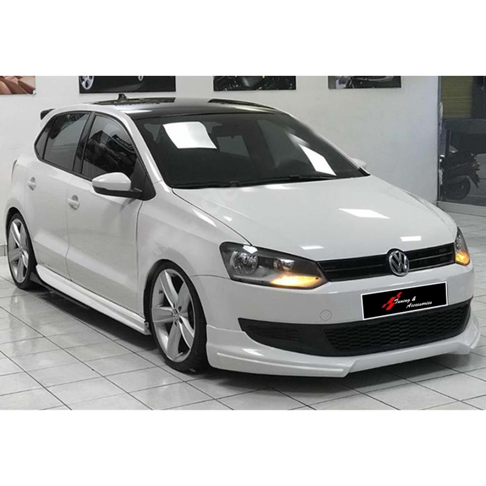 VW Polo Mk5 2009+ - Marşpiyel Aero Stil, İşlem Yapılmamış Ham Ürün Yüzeyi, Vakum, Set