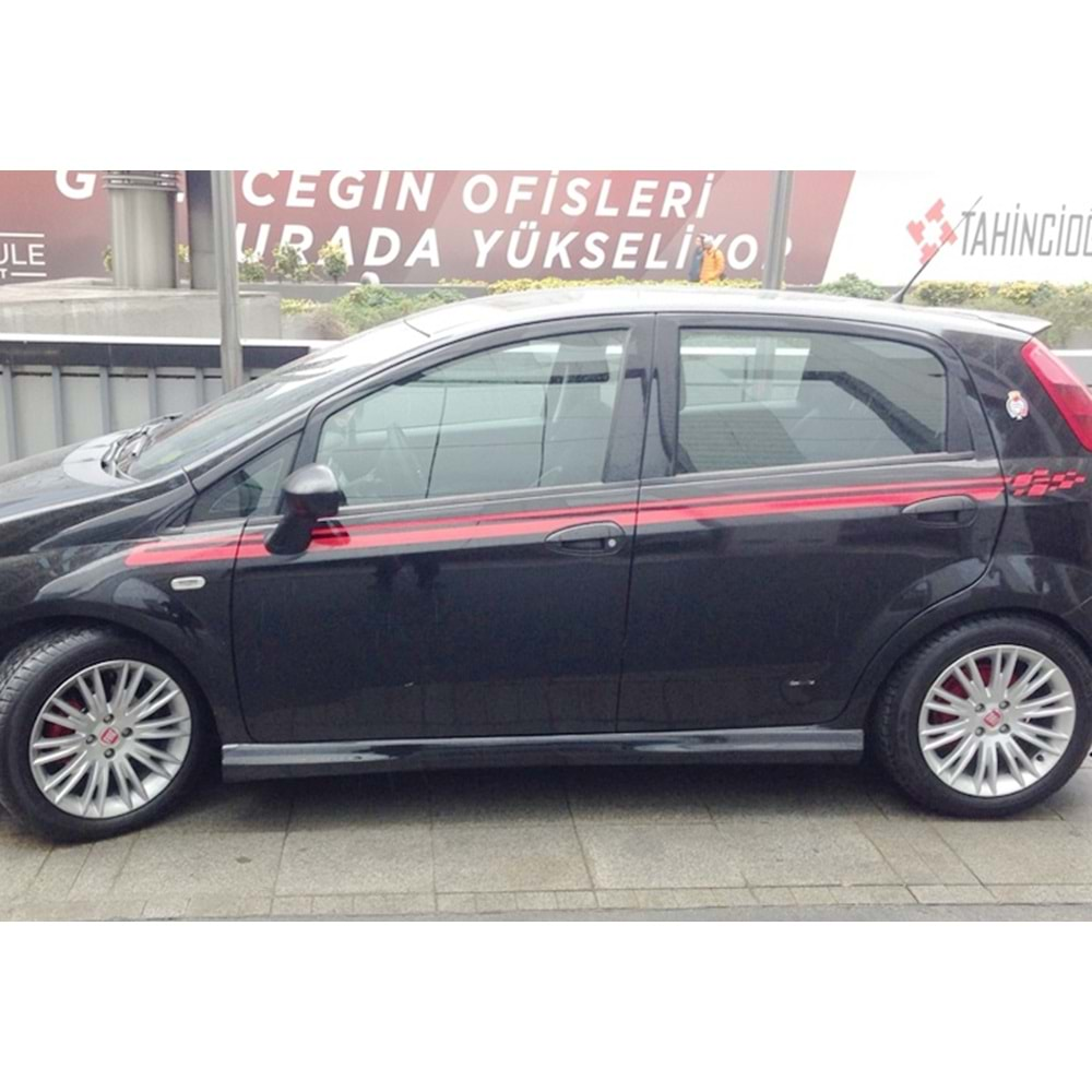 Fiat Punto 2012+ - Marşpiyel/Yan Abart Style, İşlem Yapılmamış Ham Ürün Yüzeyi, Vakum, Set