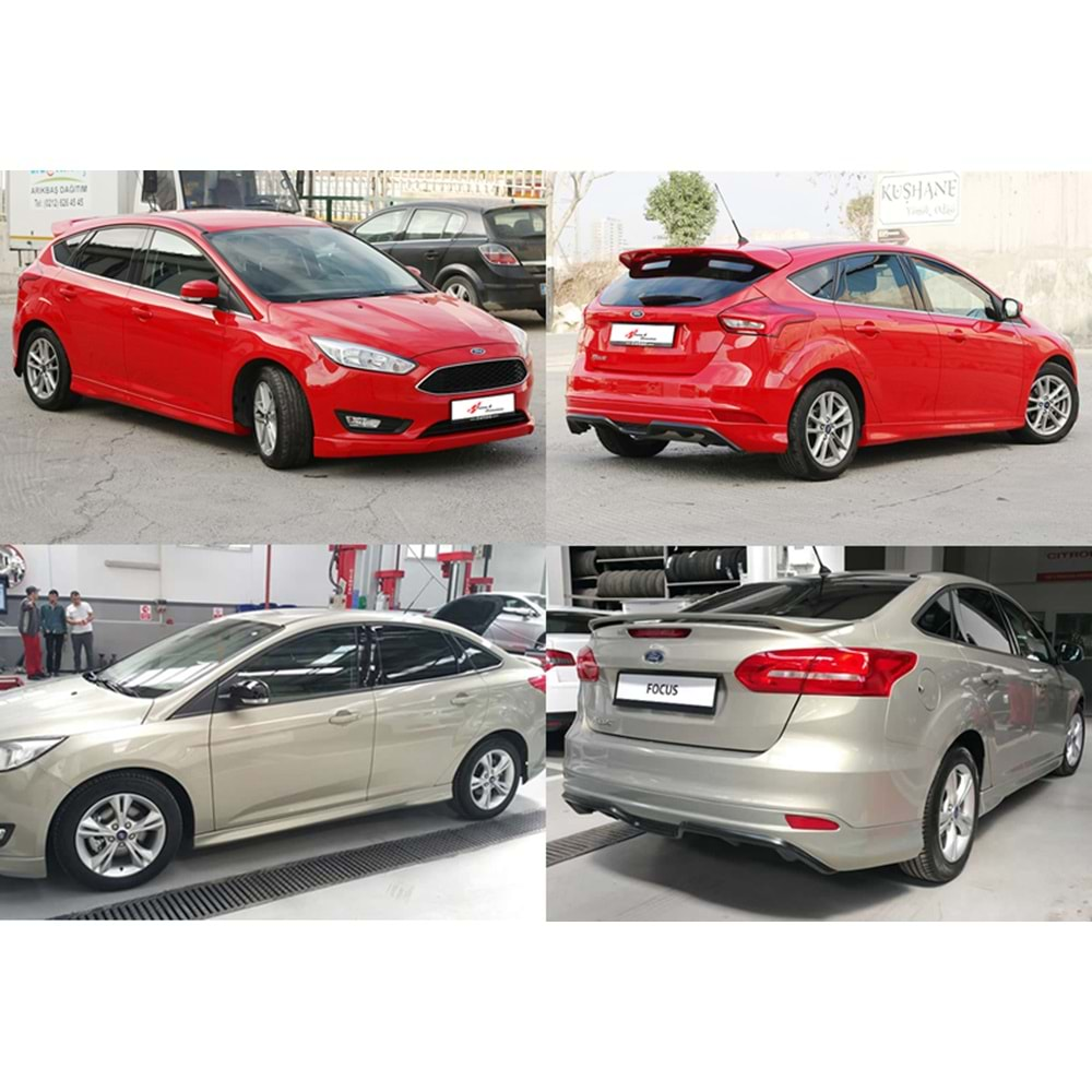 Ford Focus Mk3 2015+ - Marşpiyel Sport, İşlemsiz Ham Yüzey Vakum Set