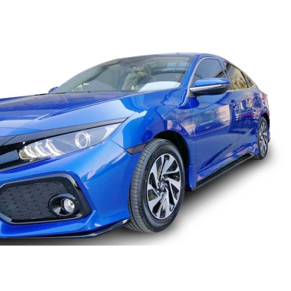 Honda Civic FC5 SD 2016+ - Marşpiyel Mugen Stil, İşlemsiz Ham Yüzey Vakum Set