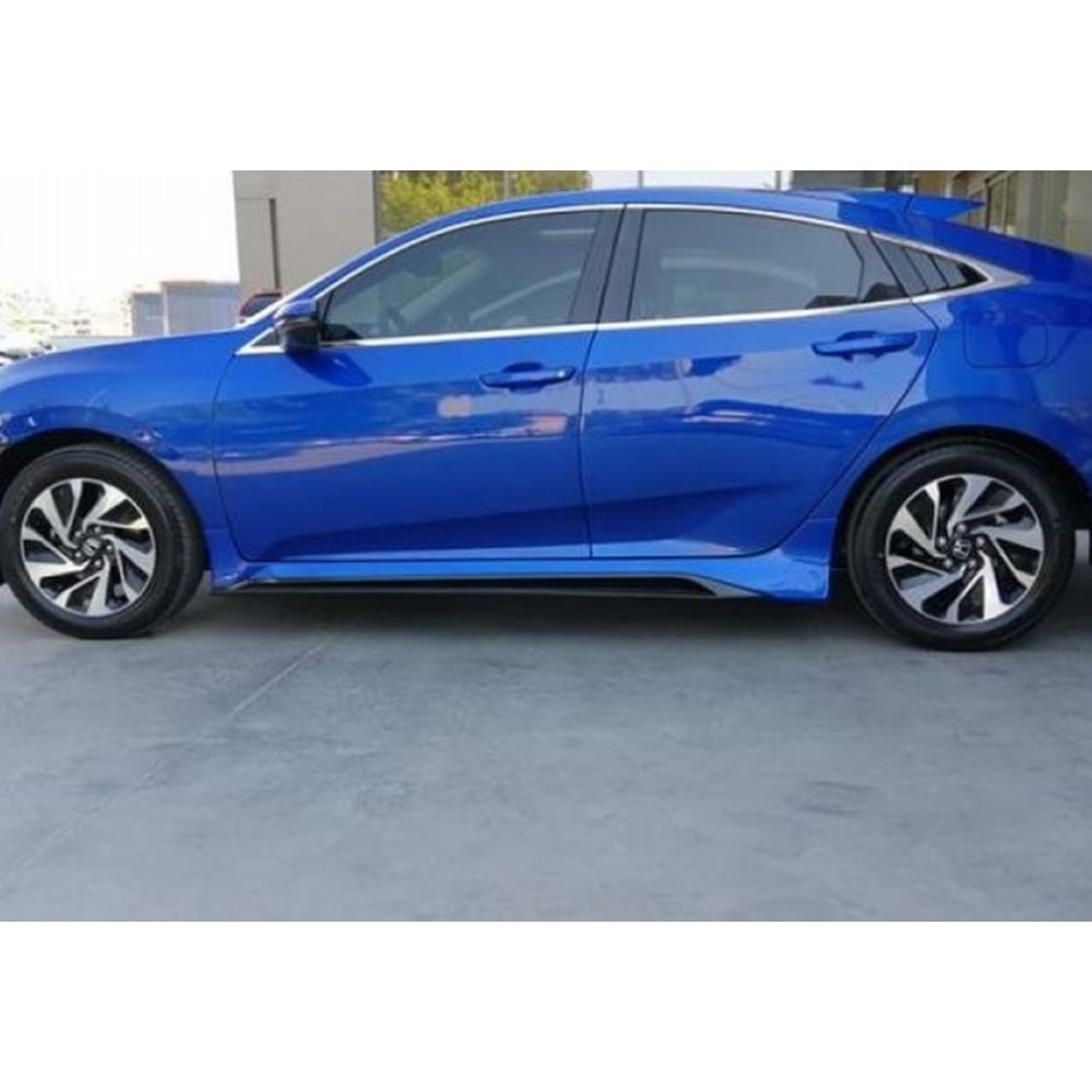 Honda Civic FC5 SD 2016+ - Marşpiyel Mugen Stil, İşlemsiz Ham Yüzey Vakum Set