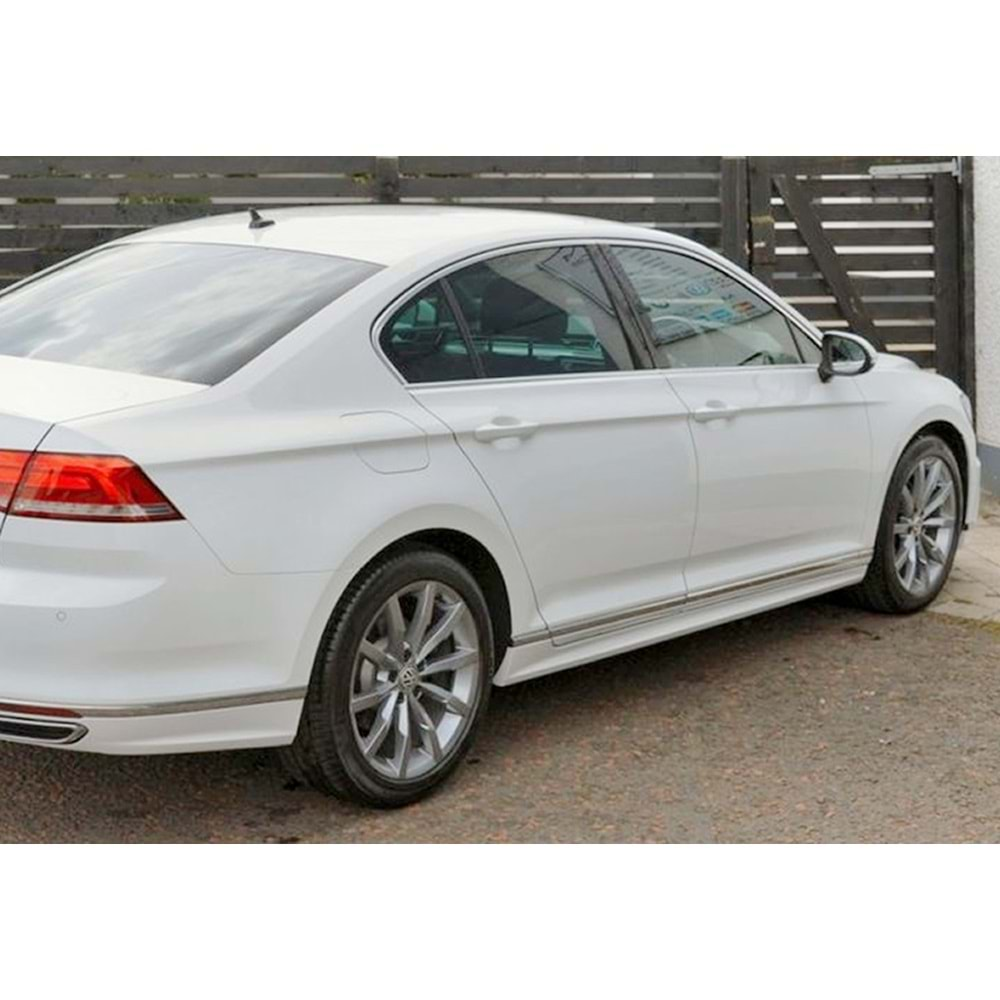 VW Passat B8 2015+ - Marşpiyel R Line Stil, İşlemsiz Ham Yüzey Vakum, Set