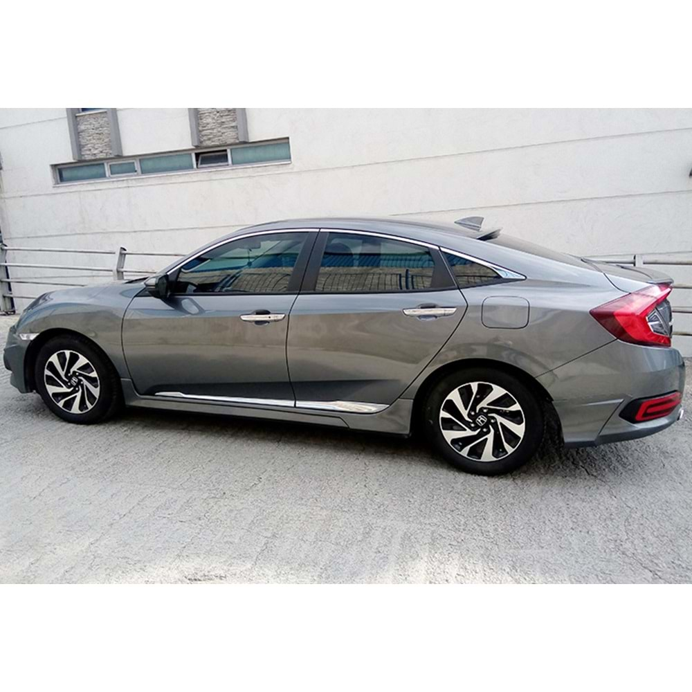 Honda Civic FC5 2016+ - Marşpiyel Mugen Stil, İşlemsiz Ham Yüzey Vakum Set