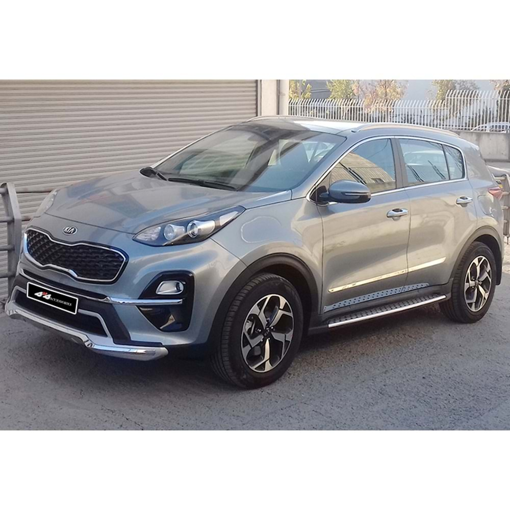 Kia Sportage 4 2015+ - Basamak Oem Stil V2 Noktalı , TPE+ABS+Alüminyum Ürün Yüzeyi, Set