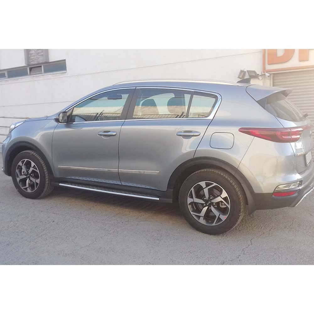 Kia Sportage 4 2015+ - Basamak Oem Stil V2 Noktalı , TPE+ABS+Alüminyum Ürün Yüzeyi, Set