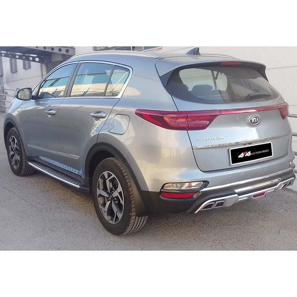 Kia Sportage 4 2015+ - Basamak Oem Stil V2 Noktalı , TPE+ABS+Alüminyum Ürün Yüzeyi, Set