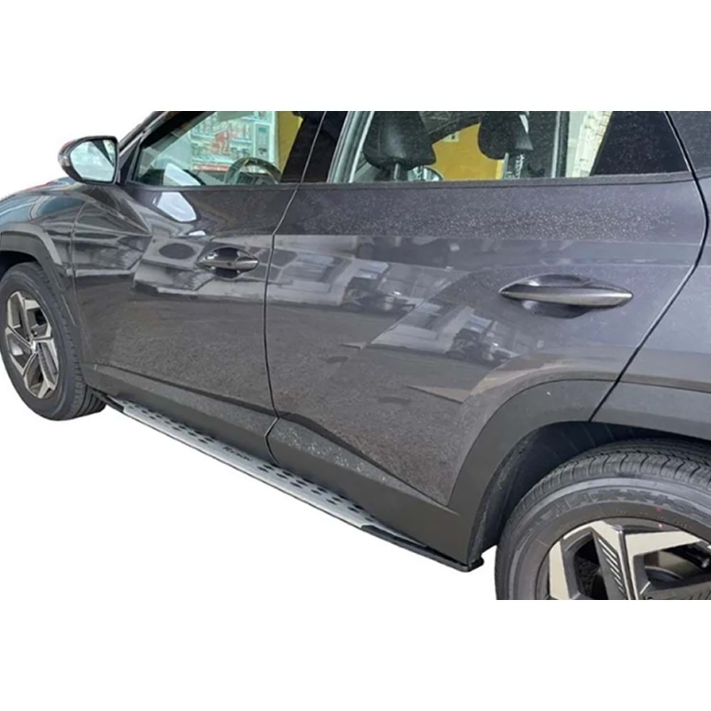 Hyundai Tucson 4 2020+ - Basamak Oem Noktalı V2 Stil, TPE Kaydırmaz Alüminyum Yüzey ABS Ürün Yapısı Set