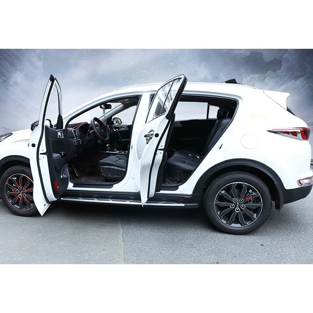 Kia Sportage 4 2015+ - Basamak Oem Stil Çizgili, TPE Kaydırmaz Alüminyum Yüzey, ABS Ürün Yapısı, Set