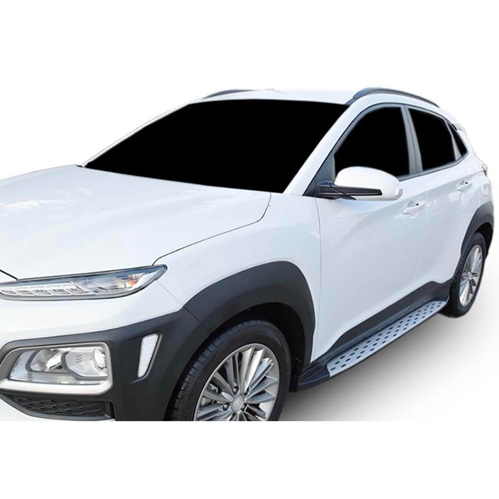 Hyundai Kona 2017+ - Basamak Oem Stil V1 Noktalı , ABS Alüminyum Set