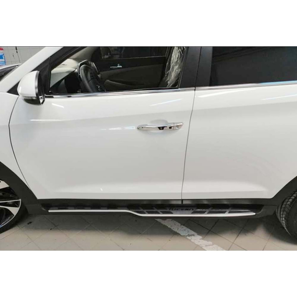 Hyundai Tucson 2015+ - Basamak Oem Stil Thin, ABS Alüminyum Set