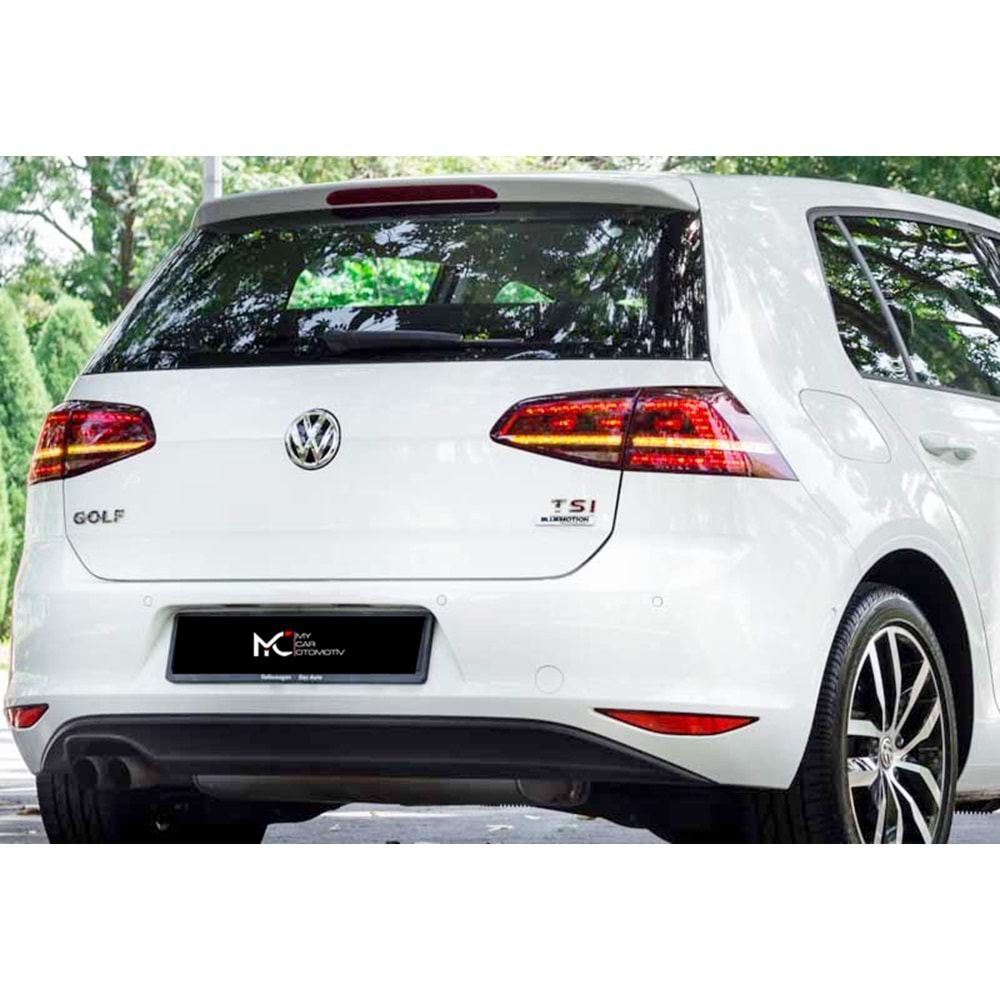 VW Golf Mk7 2012+ - Stop Hihgline 7.5 Stil, Kırmızı Renkli Ürün Yüzeyi, Led Kayar Sinyal, PC, Set