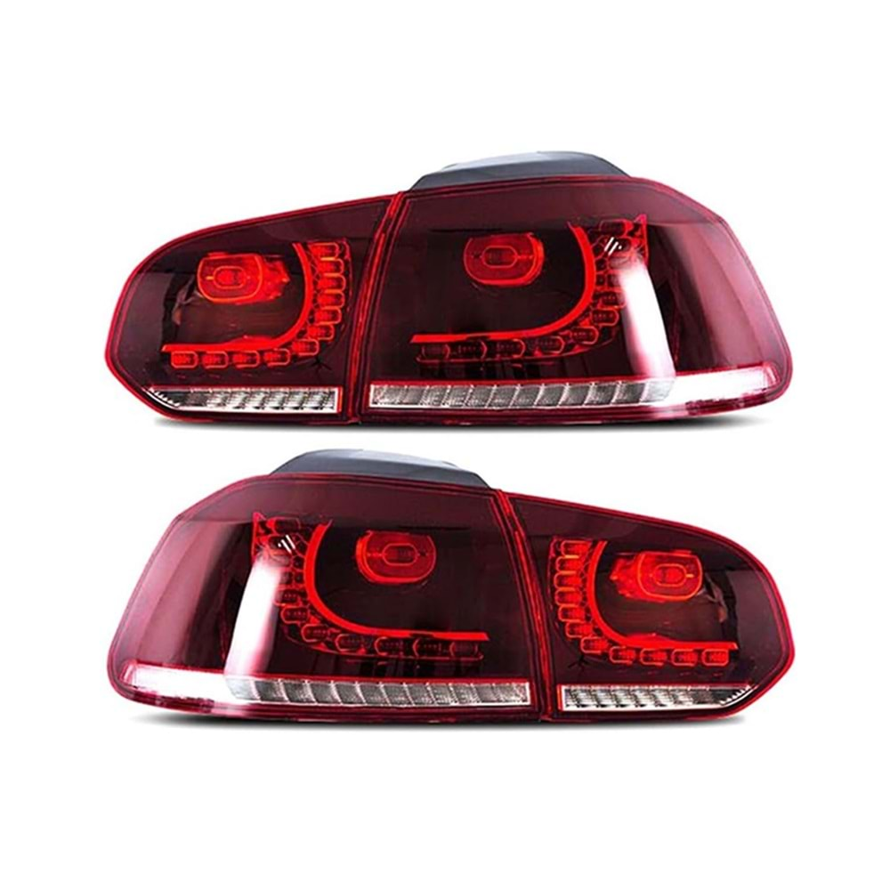 VW Golf Mk6 2008+ - Stop R20 Stil, Beyaz Yüzey Led Standart Sinyal PC Set