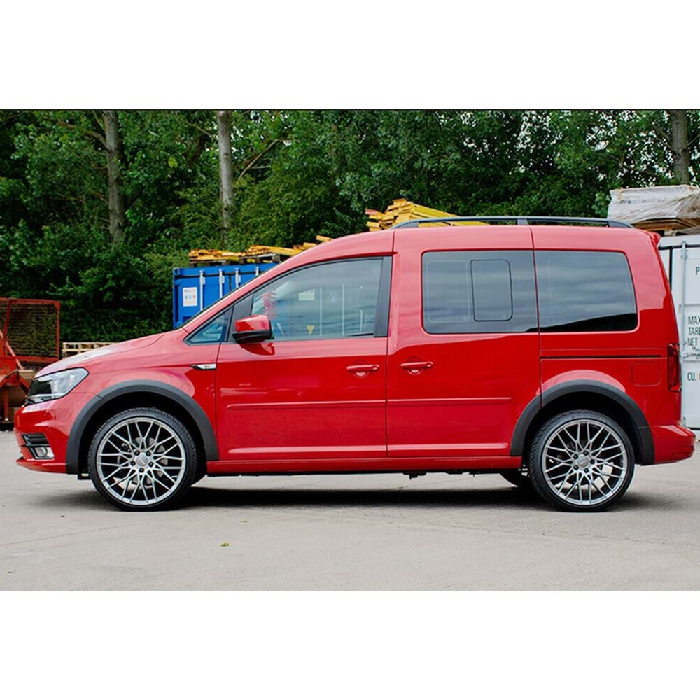 VW Caddy Mk3 FL2 2015+ - Çamurluk Üzeri Kaplaması A Plus+ Alltrack V1 Stil, Mat Siyah Ürün Yüzeyi Vkm. Set