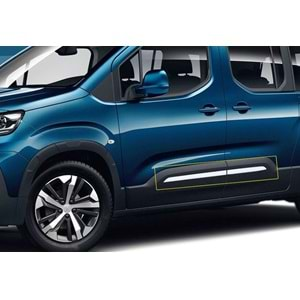 Peugeot Rifter 2019+ - Krom Kapı Çıtası Yan, Paslanmaz Çelik Set