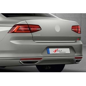 VW Passat B8 2015+ - Krom Bagaj Alt Çıtası, Paslanmaz Çelik