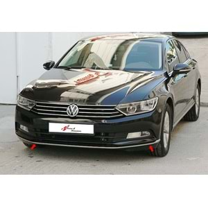 VW Passat B8 2015+ - Krom Tmpn. Alt Çıtası Ön 3 Parça, Paslanmaz Çelik Set