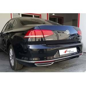 VW Passat B8 2015+ - Krom Tmpn. Egzos Çıkış Çerçevesi, Paslanmaz Çelik Set