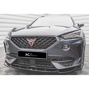 Seat Cupra Formentor Mk1 2020+ - Tampon Lipi/Ön, A Plus Cupra V1 Stil, Piano Black Parlak Ürün Yüzeyi, Vakum