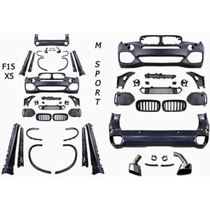 BMW F15 2013+ - Body Kit/Set X5 M Sport V2 Stil, Pnjr./Egz. Ucu., İşlem Yapılmamış Ham Ürün Yüzeyi, ABS