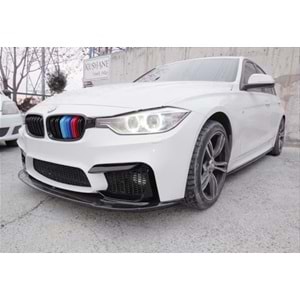BMW F30 2012+ - Tampon Lipi/Ön, B Plus M3 V1 Stil, Piano Black Ürün Yüzeyi, Vakum