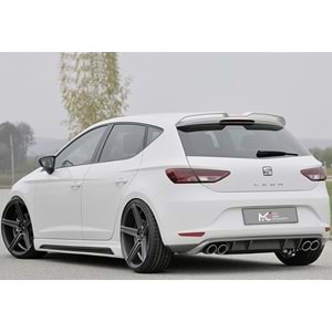 Seat Leon Mk3 2012+ - Difüzör/Arka FR Rieger V1 Stil, Çıkışsız, Piano Black Ürün Yüzeyi, Vakum