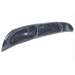 VW Golf Mk6 2008+ - Difüzör/Arka GTI V1 Stil, Sol Çiftli Çıkış, Mat Siyah Ürün Yüzeyi, Vakum