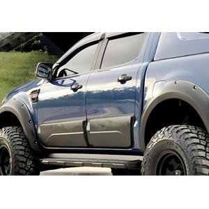 Ford Ranger T6 2011+ - Kapı Üzeri Kaplaması A Plus+ Sport Stil, Mat Siyah Ürün Yüzeyi Vkm. Set