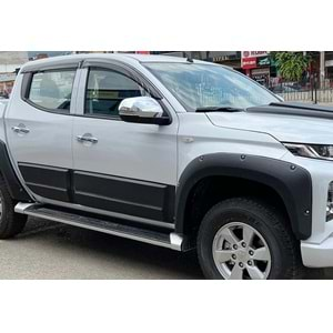 Mitsubishi L200 5 FL 2019+ - Kapı Üzeri Kaplaması A Plus+ Sport Line Stil, Mat Siyah Ürün Yüzeyi Vkm. Set