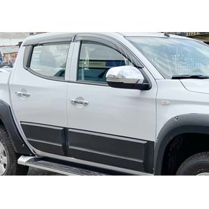 Mitsubishi L200 5 FL 2019+ - Kapı Üzeri Kaplaması A Plus+ Sport Line Stil, Mat Siyah Ürün Yüzeyi Vkm. Set