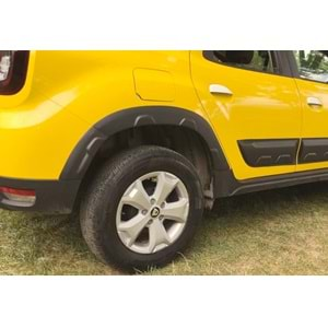 Dacia Duster 2 2018+ - Çamurluk Üzeri Kaplaması A Plus+ Off Road Stil, Mat Siyah Vkm. Set