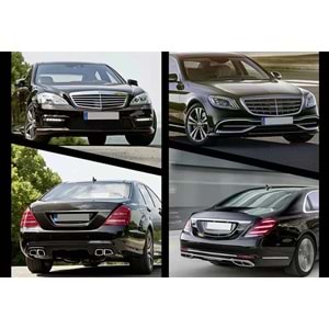 M. Benz W221 2005+ - Body Kit/Set, W221/W222 Maybach Dönüşüm Kiti, İşlem Yapılmamış Ham Ürün Yüzey, ABS, Set
