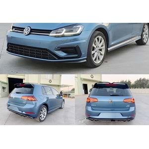 VW Golf Mk7 2012+ - Body Kit R Stil 7.5 Görünümlü Chn., İşlemsiz Yüzey ABS Set