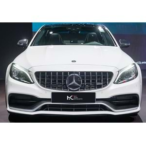 M. Benz W205 FL 2019+ - Body Kit/Tampon Ön C63 Stil Chn., İşlem Yapılmamış Ham Ürün Yüzeyi, ABS, Set