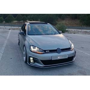 VW Golf Mk7 2012+ - Tampon Ön GTI Stil 7.5 Görünümlü Chn., Pnjr., İşlem Yapılmamış Ham Ürün Yüzeyi, ABS, Set