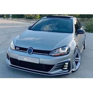 VW Golf Mk7 2012+ - Tampon Ön GTI Stil 7.5 Görünümlü Chn., Pnjr., İşlem Yapılmamış Ham Ürün Yüzeyi, ABS, Set