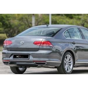 VW Passat B8 2015+ - Body Kit/Difüzör R Line Stil, Egz. Ucu, Mat Siyah Ürün Yüzeyi, ABS