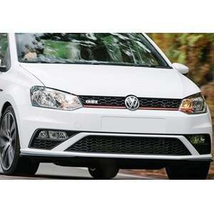 VW Polo Mk5 2009+ - Tampon Ön GTI Stil Pnjr., İşlem Yapılmamış Ham Yüzey Set ABS